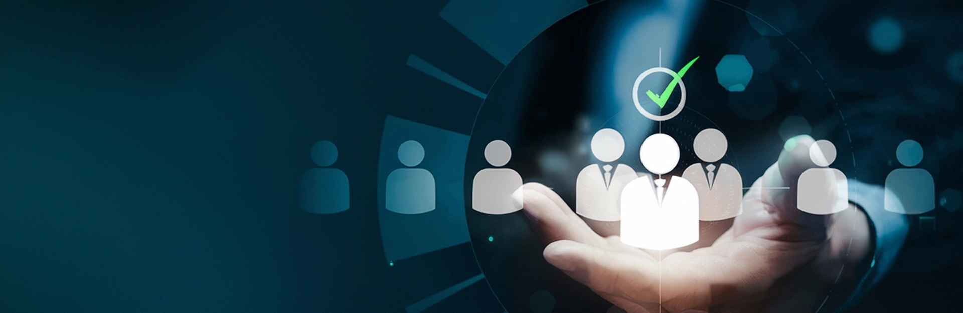 A technology recruitment specialist selecting a candidate