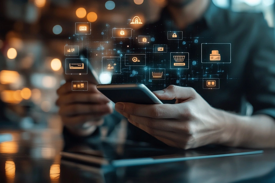 Enterprise applications connected through a mobile business platform