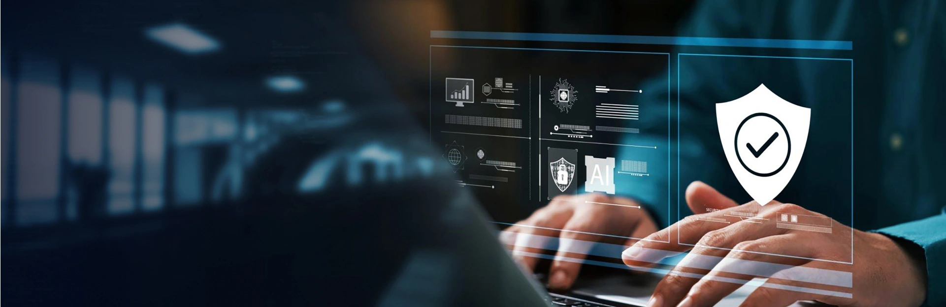 Cybersecurity professional protecting business systems and data